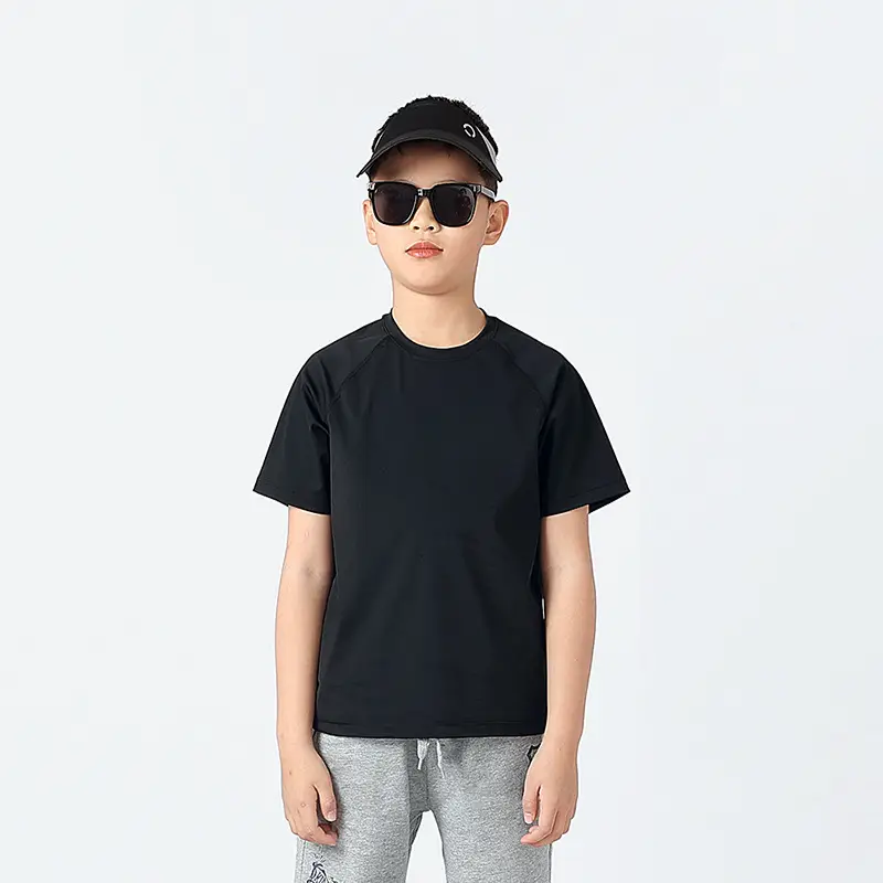 Summer Korean Kids White Short Sleeve T-Shirt - Image 22