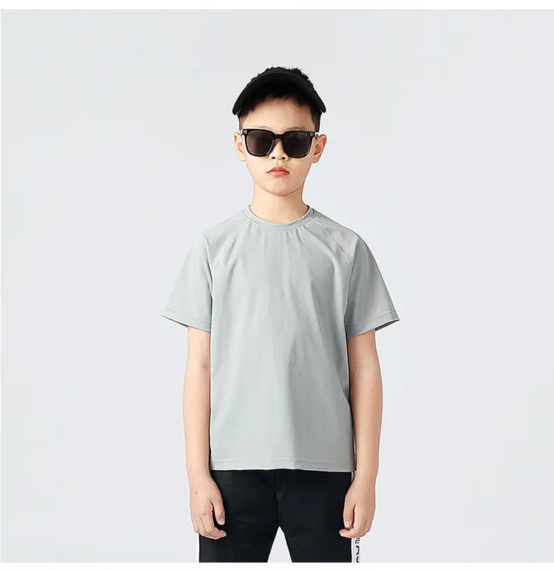 Summer Korean Kids White Short Sleeve T-Shirt — feature 44