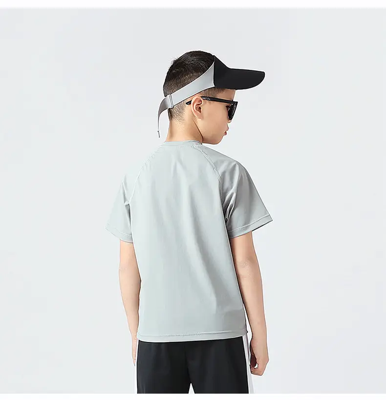 Summer Korean Kids White Short Sleeve T-Shirt — feature 45