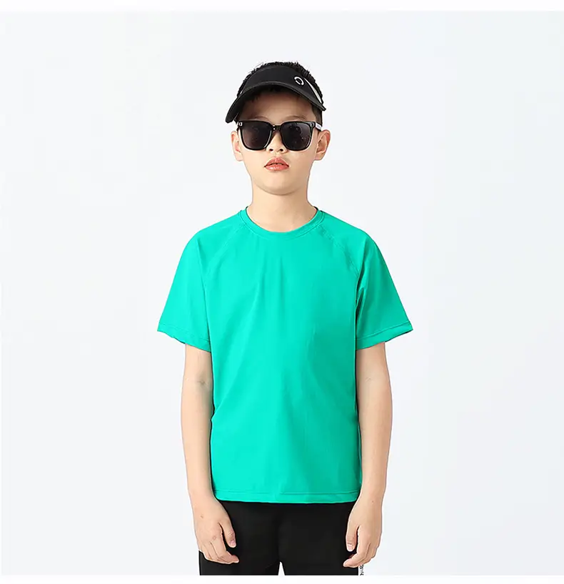 Summer Korean Kids White Short Sleeve T-Shirt — feature 46