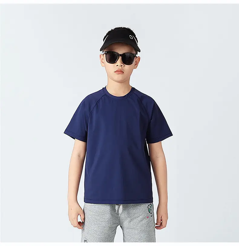 Summer Korean Kids White Short Sleeve T-Shirt — feature 48