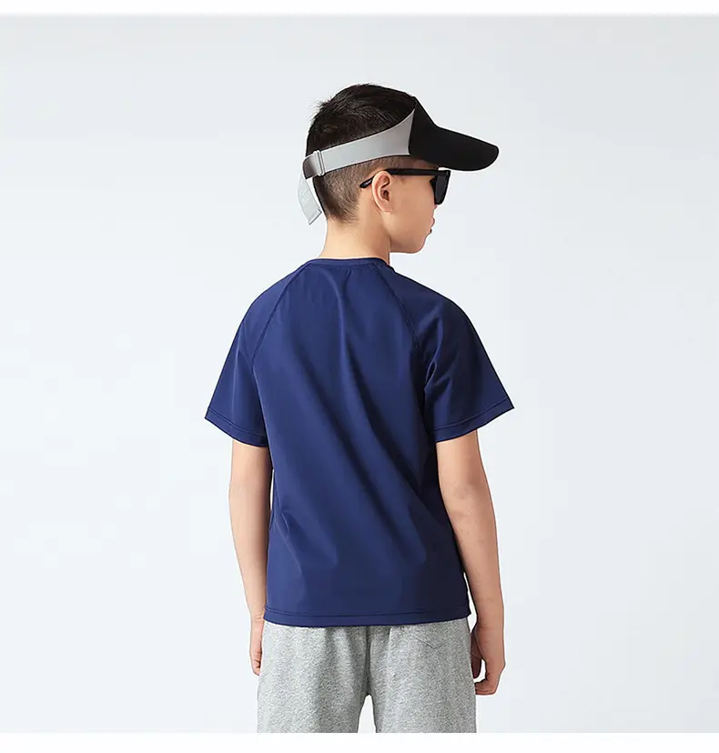 Summer Korean Kids White Short Sleeve T-Shirt — feature 49