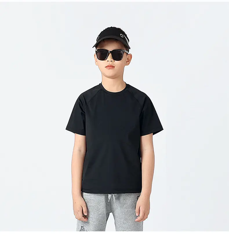 Summer Korean Kids White Short Sleeve T-Shirt — feature 50