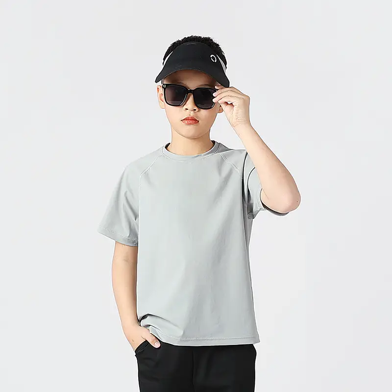Summer Korean Kids White Short Sleeve T-Shirt - Image 7