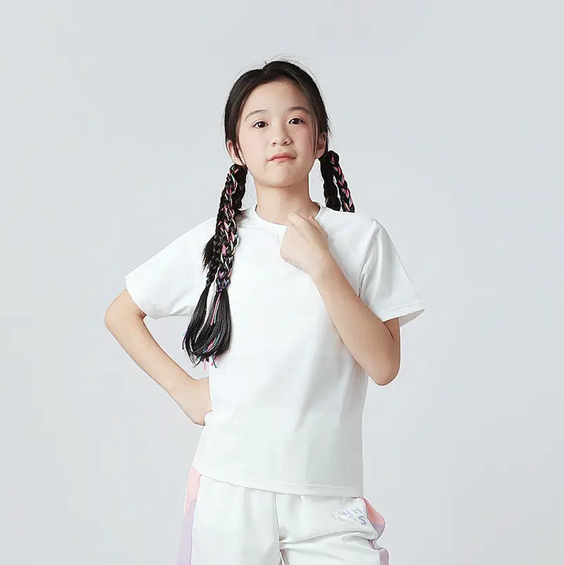 Summer Korean Kids White Short Sleeve T-Shirt - Image 10