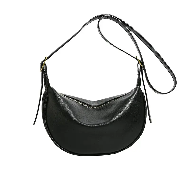 Women's Brown Leather Crossbody Bag with Adjustable Strap - Image 9