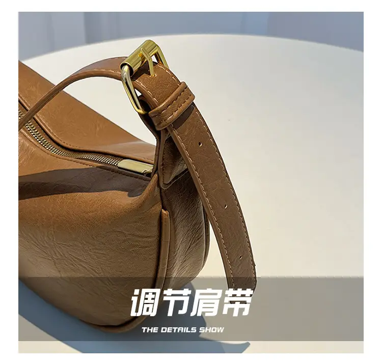 Women's Brown Leather Crossbody Bag with Adjustable Strap — feature 10