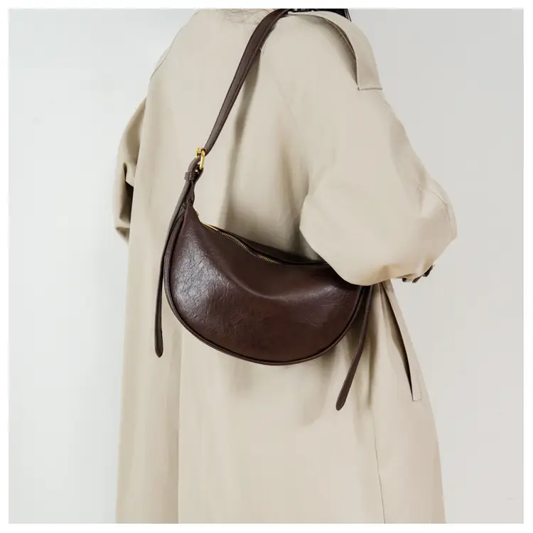 Women's Brown Leather Crossbody Bag with Adjustable Strap — feature 12