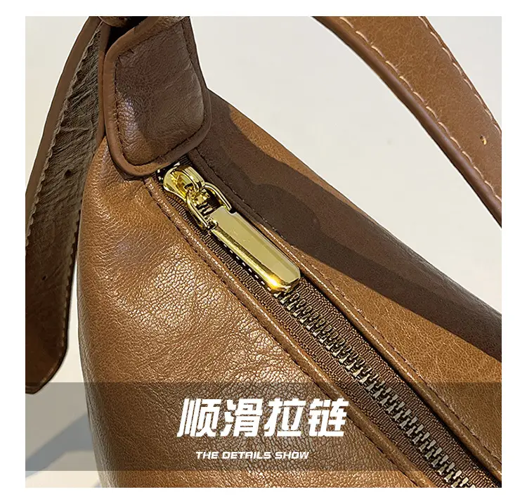 Women's Brown Leather Crossbody Bag with Adjustable Strap — feature 8