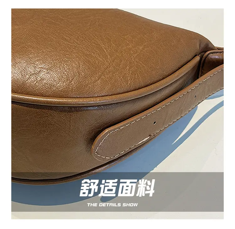 Women's Brown Leather Crossbody Bag with Adjustable Strap — feature 9