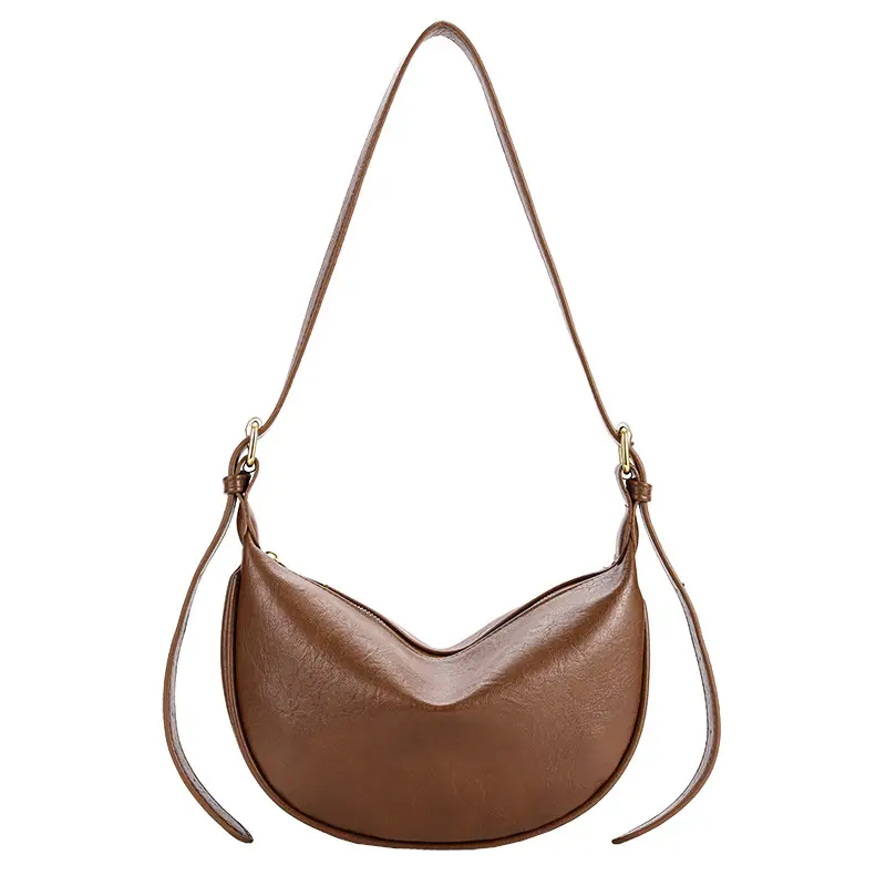 Women's Brown Leather Crossbody Bag with Adjustable Strap - Image 2