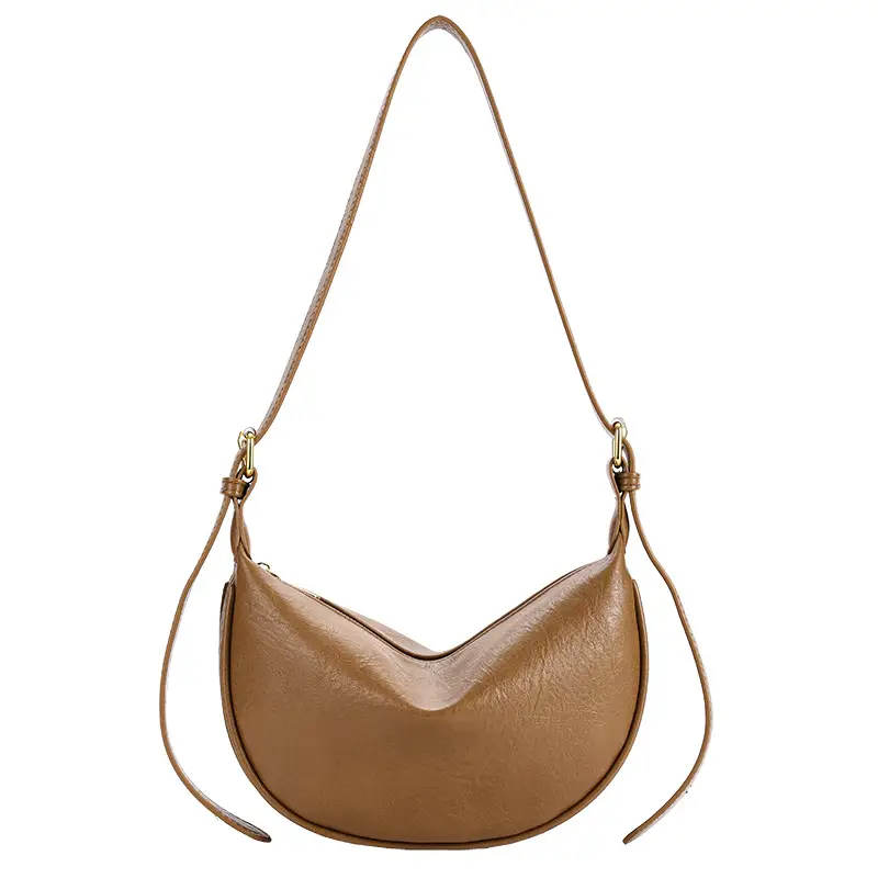 Women's Brown Leather Crossbody Bag with Adjustable Strap - Image 3
