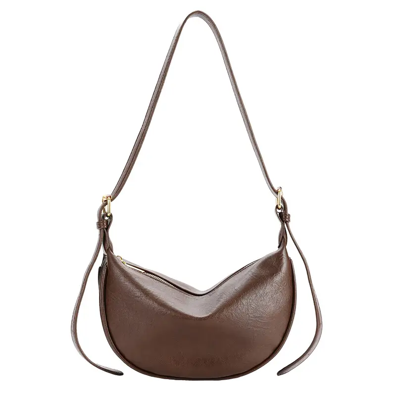Women's Brown Leather Crossbody Bag with Adjustable Strap - Image 4