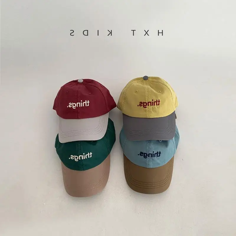 Children's Blue Brown Embroidered Baseball Cap - Image 7