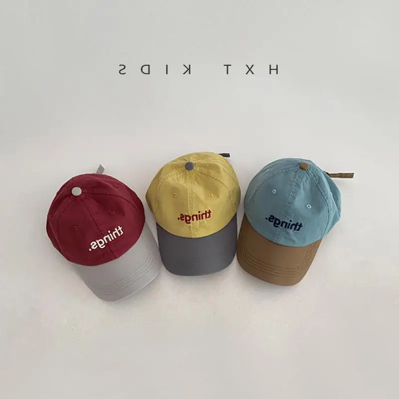 Children's Blue Brown Embroidered Baseball Cap - Image 8
