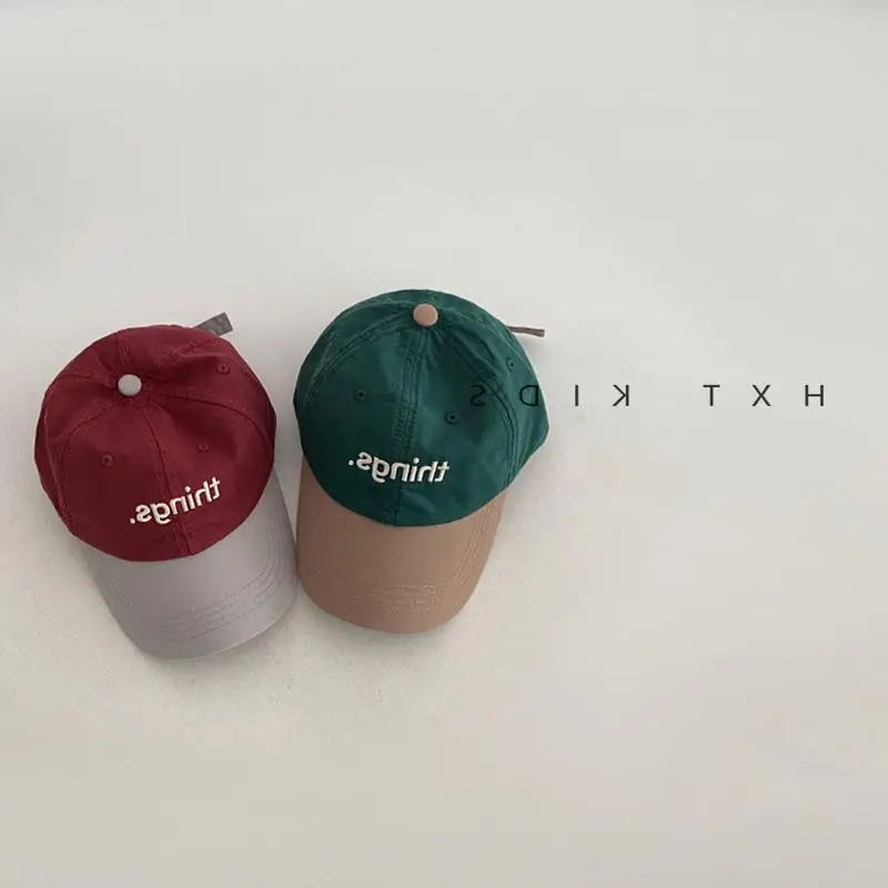 Children's Blue Brown Embroidered Baseball Cap - Image 9