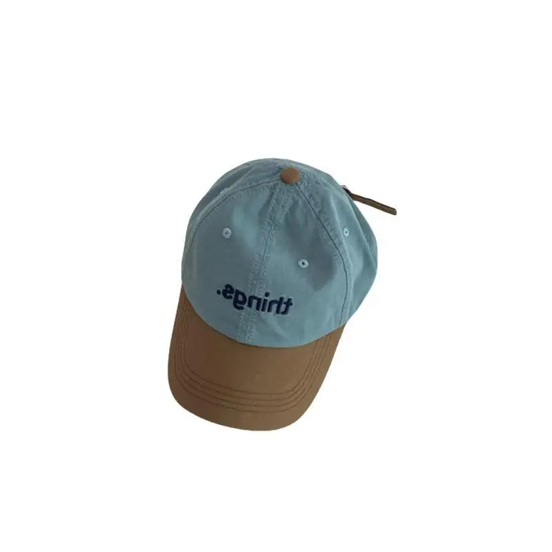 Children's Blue Brown Embroidered Baseball Cap - Image 10