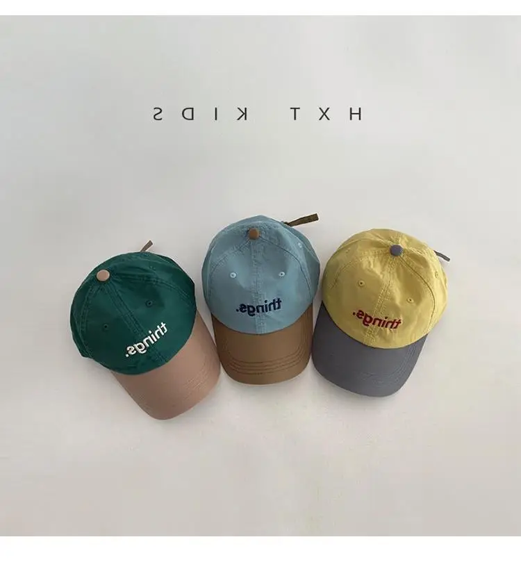 Children's Blue Brown Embroidered Baseball Cap — feature 4