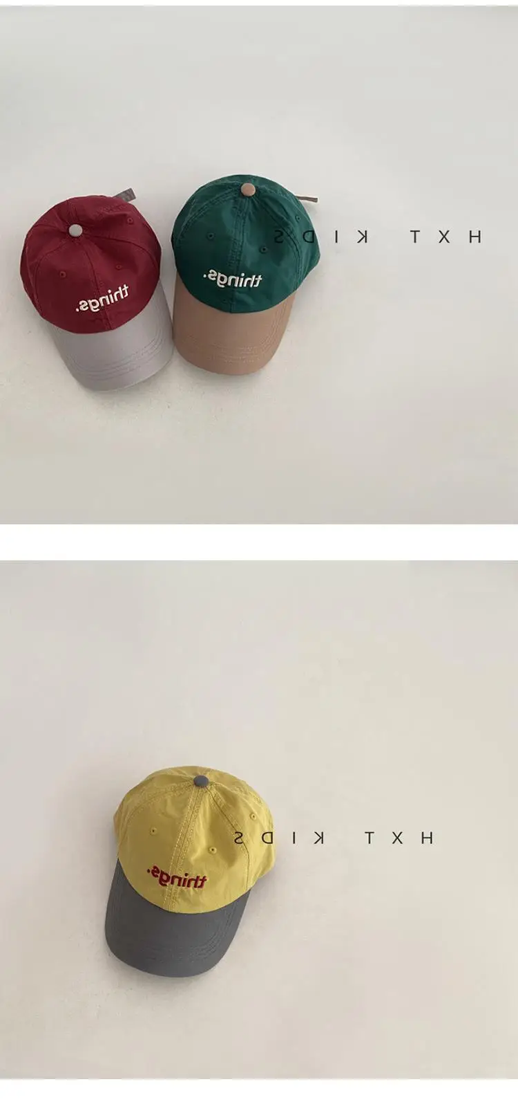 Children's Blue Brown Embroidered Baseball Cap — feature 5