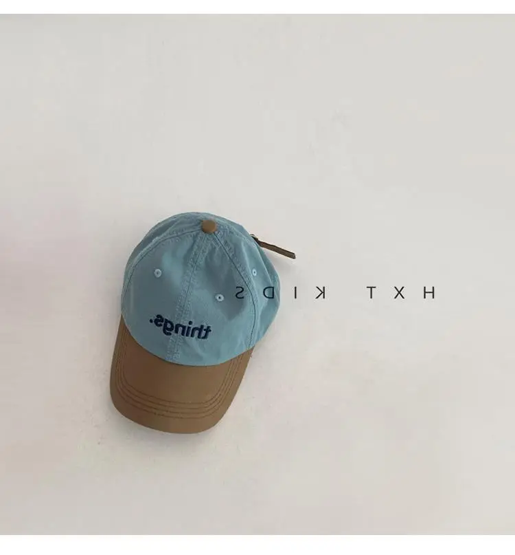 Children's Blue Brown Embroidered Baseball Cap — feature 6