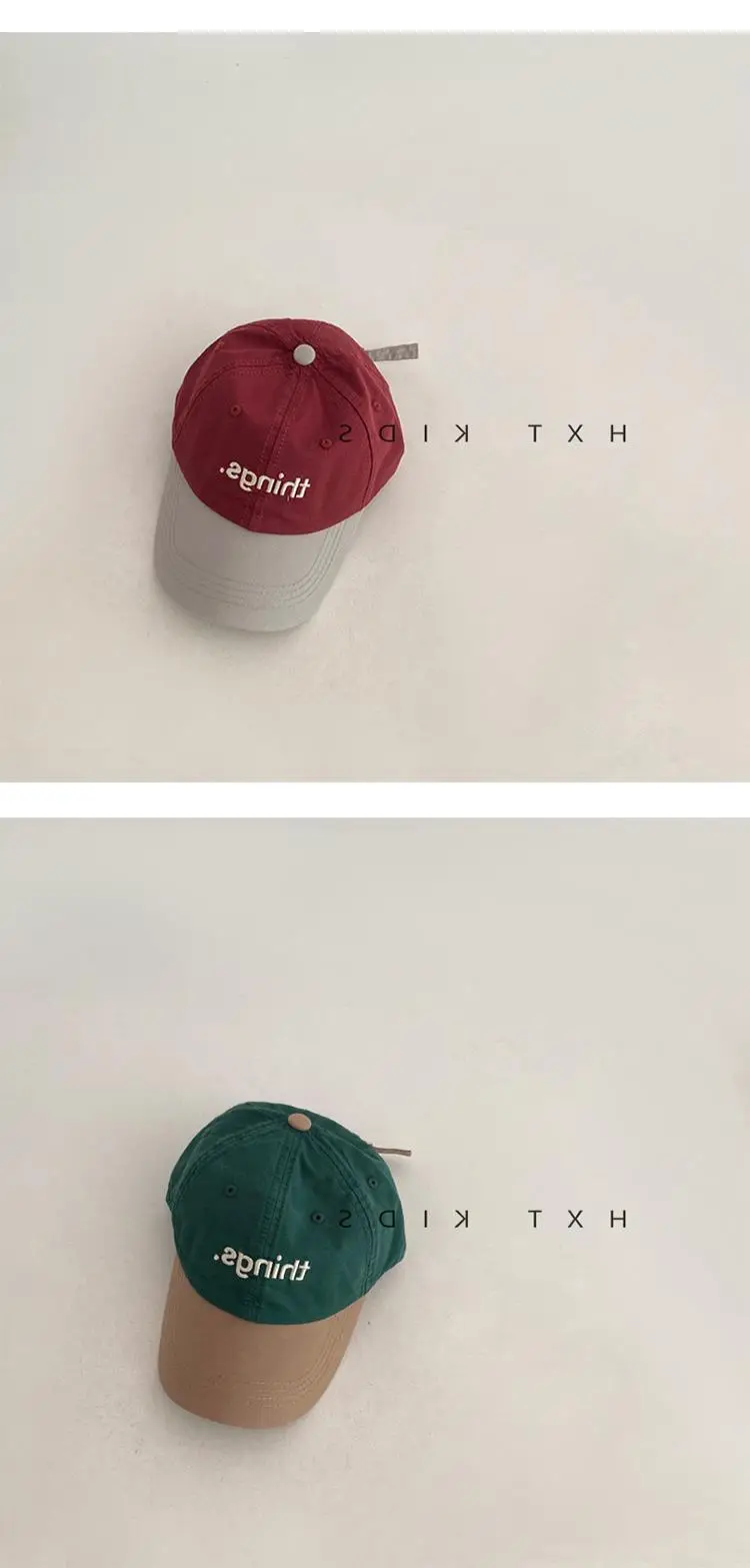 Children's Blue Brown Embroidered Baseball Cap — feature 7