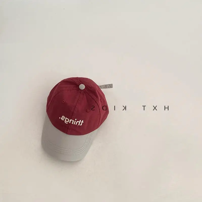 Children's Blue Brown Embroidered Baseball Cap - Image 2