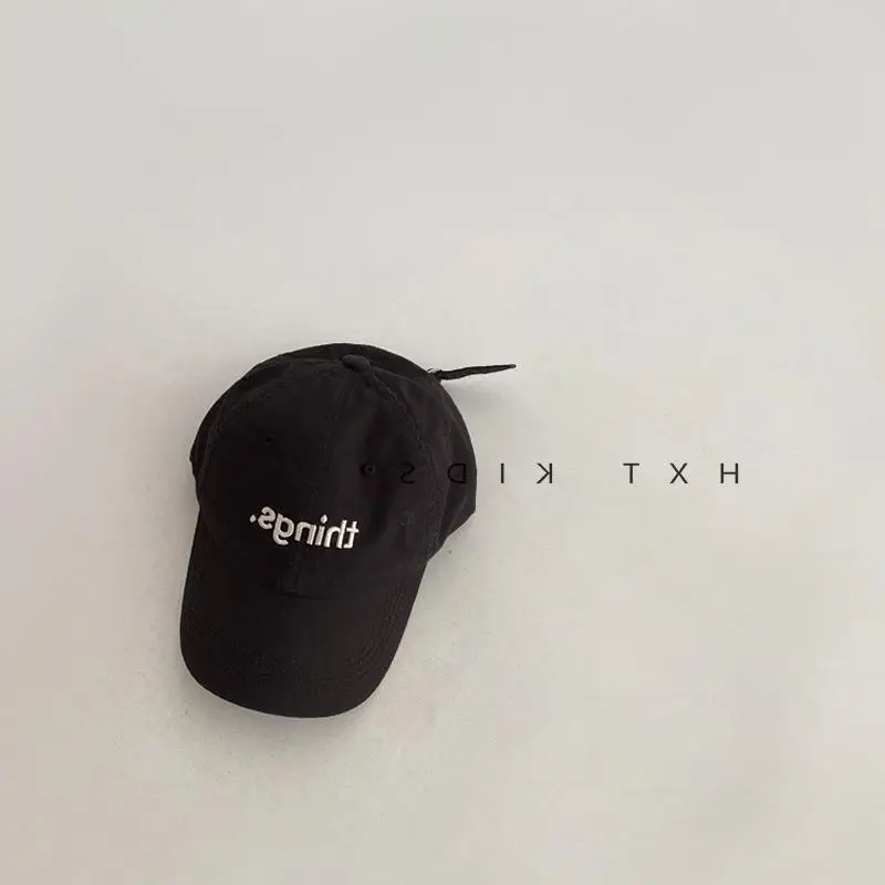 Children's Blue Brown Embroidered Baseball Cap - Image 4