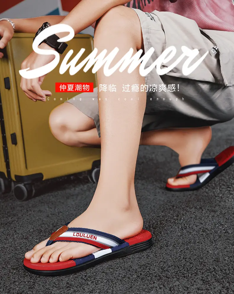 Summer flip flops men's personalized outdoor beach shoes summer outdoor trendy soft bottom non-slip sandals men's fashion — feature 1
