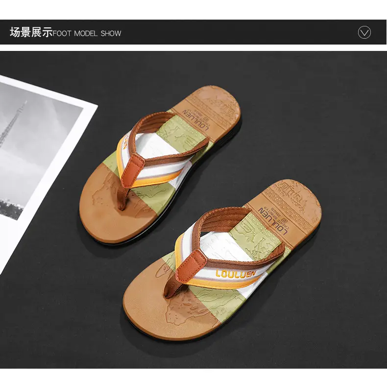 Summer flip flops men's personalized outdoor beach shoes summer outdoor trendy soft bottom non-slip sandals men's fashion — feature 14