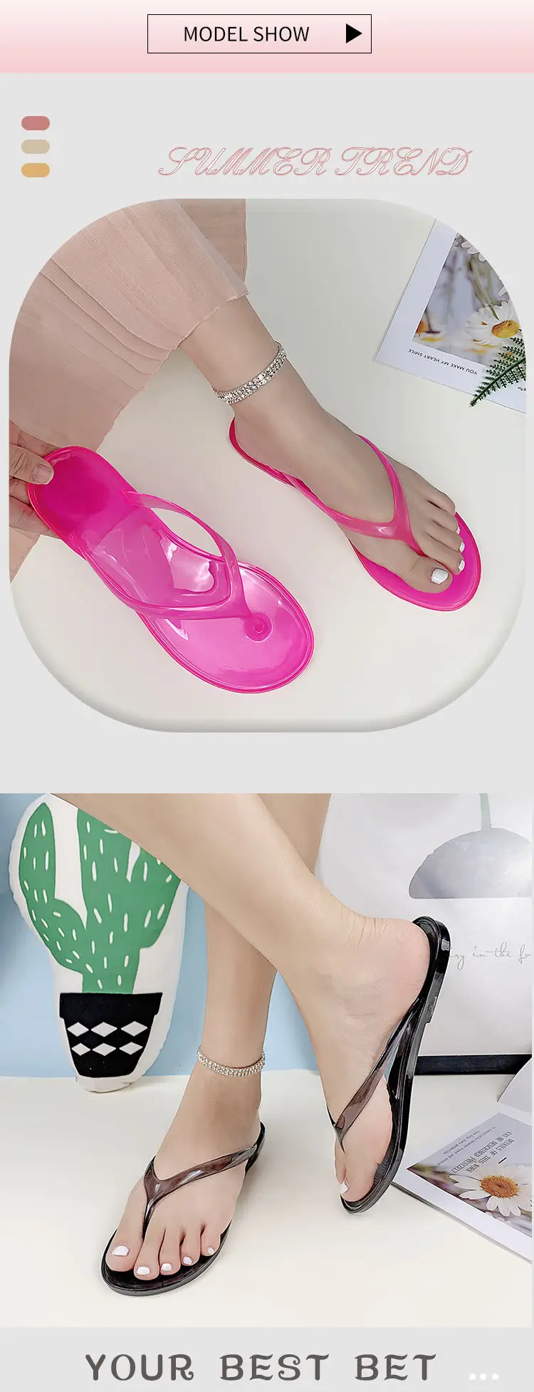 Transparent Beach Flip-Flops, Thong Sandals, Jelly Flat Sandals, Amazon Bestseller, Temu Dropshipping, Y2 — feature 6