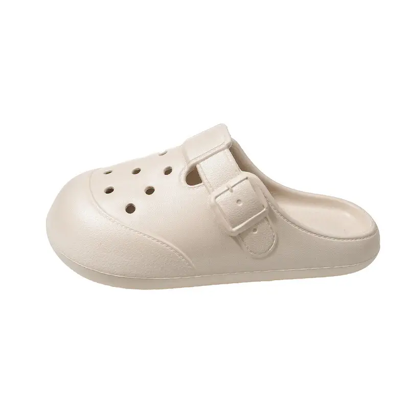 Women's Black Clog Sandals with Buckle Strap 2025 - Image 7