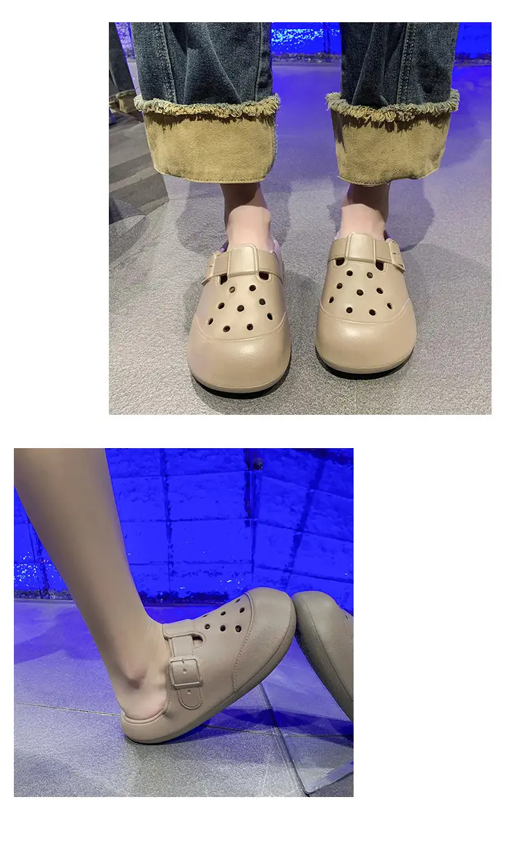 Women's Black Clog Sandals with Buckle Strap 2025 — feature 12