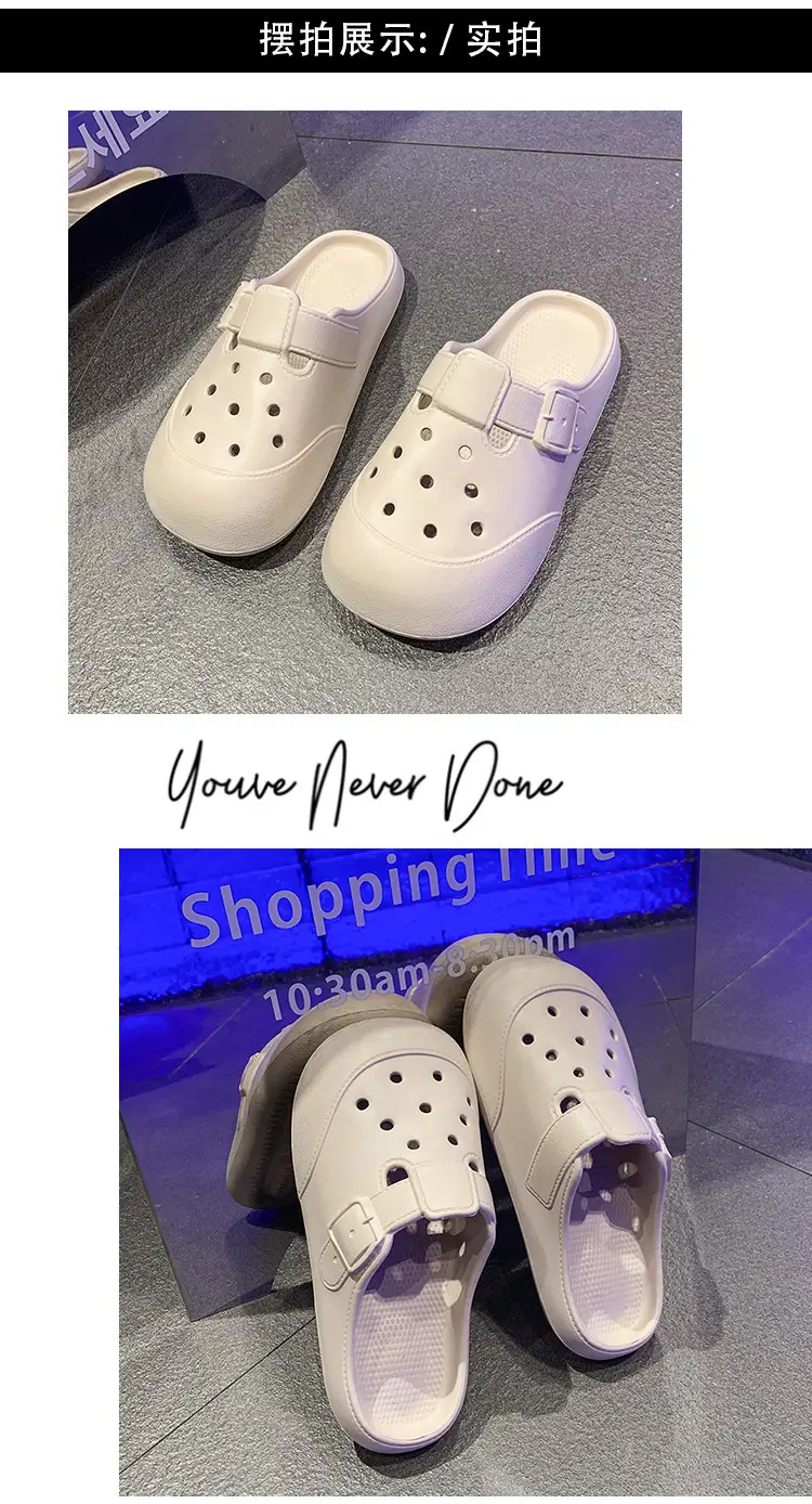 Women's Black Clog Sandals with Buckle Strap 2025 — feature 18