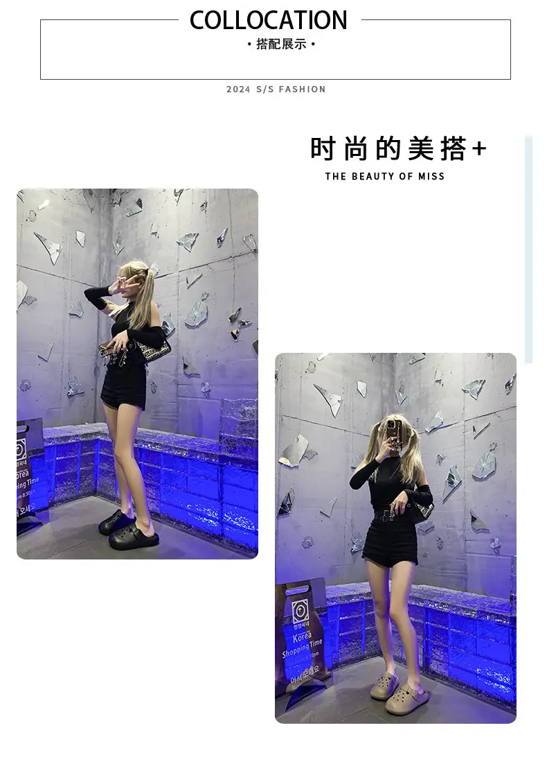 Women's Black Clog Sandals with Buckle Strap 2025 — feature 2