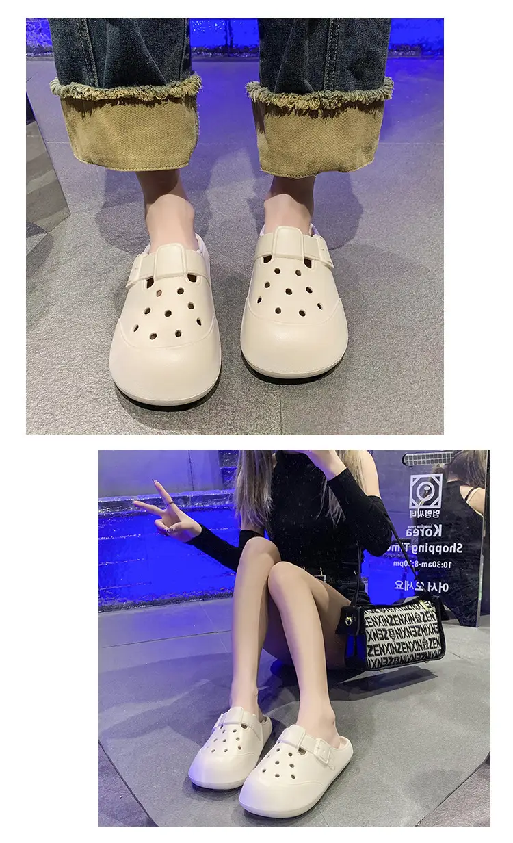 Women's Black Clog Sandals with Buckle Strap 2025 — feature 8