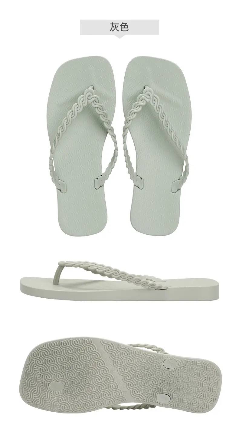 hotmarzz Heima women's new flip flops solid color slippers flip-flops beach shoes seaside non-slip slippers — feature 12