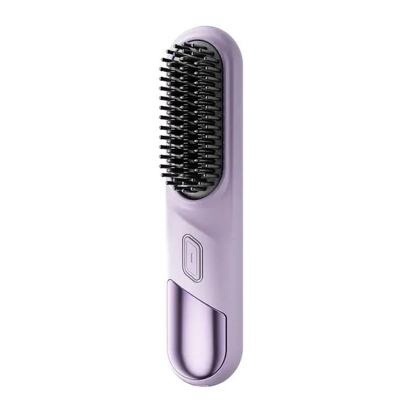 Mini Rechargeable Hair Comb Purple Negative Ion Soft Hair Care - Image 2