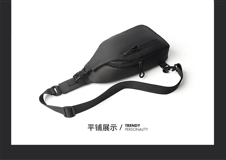Men's Outdoor Large Capacity Messenger Bag Black — feature 10