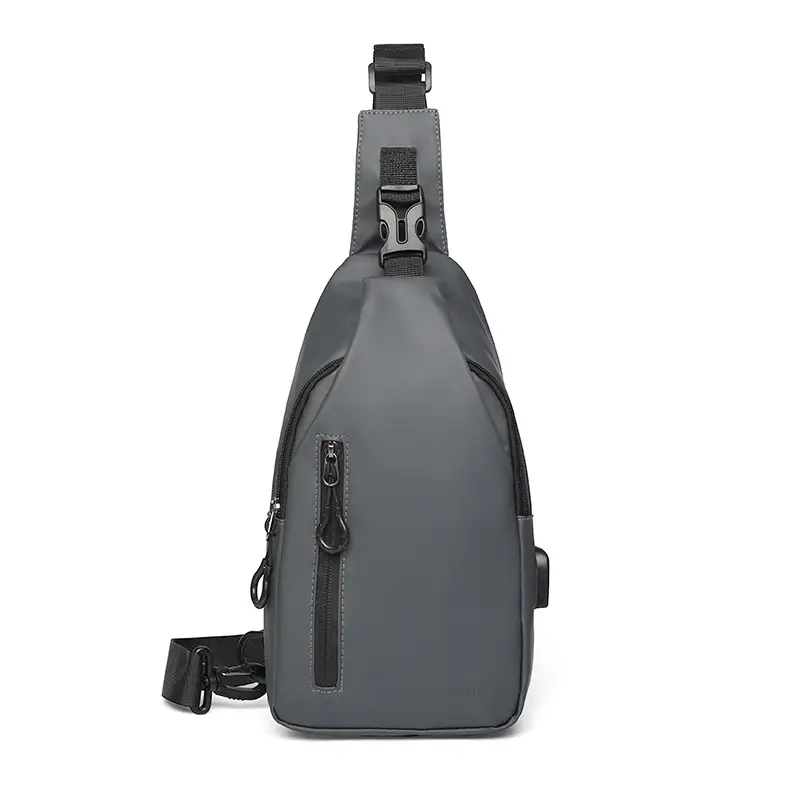 Men's Outdoor Large Capacity Messenger Bag Black - Image 2