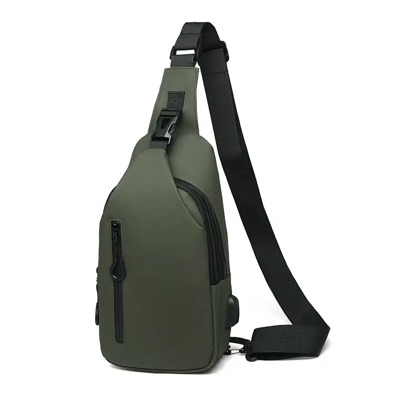 Men's Black Shoulder Messenger Bag Small Multi-Functional - Image 10