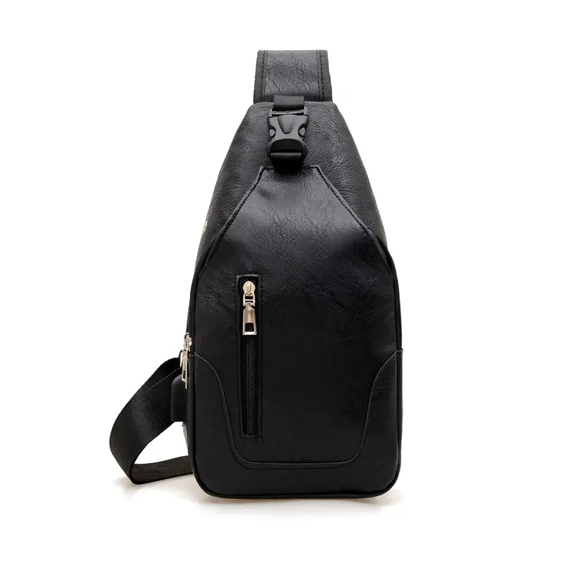 Men's Black Shoulder Messenger Bag Small Multi-Functional - Image 11