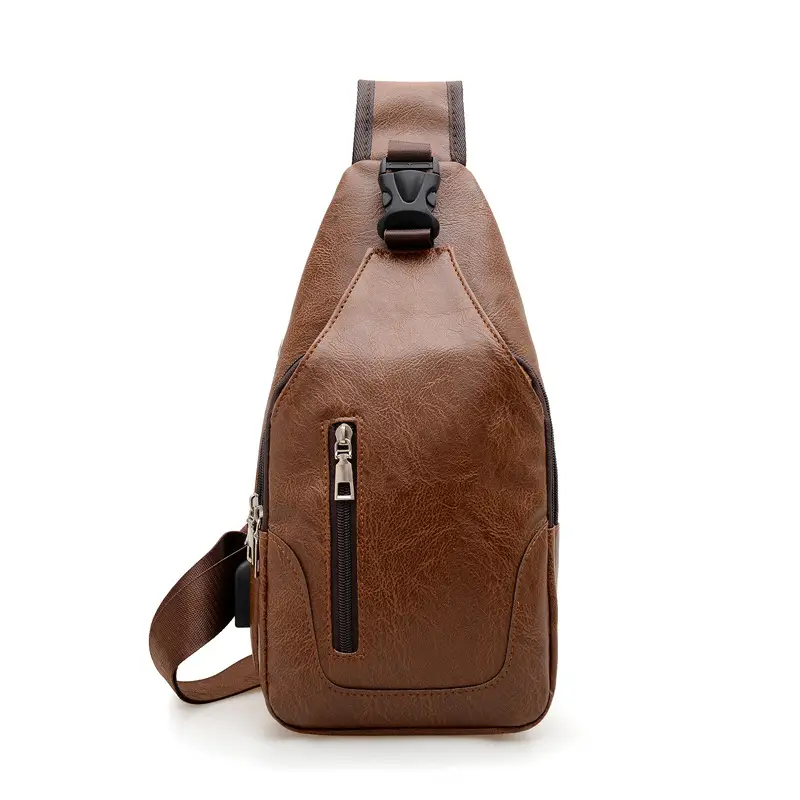 Men's Black Shoulder Messenger Bag Small Multi-Functional - Image 12