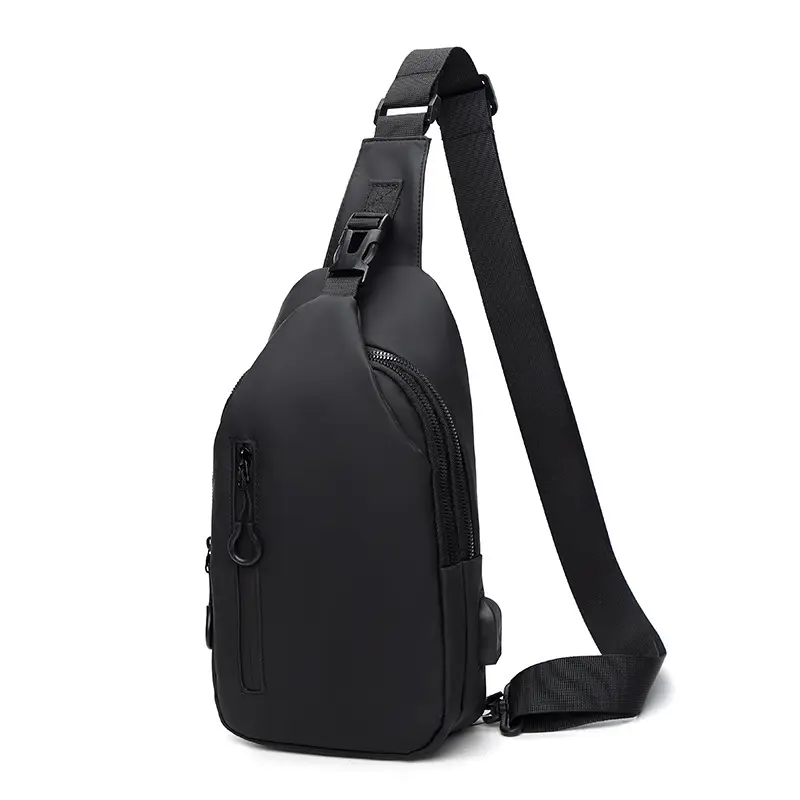 Men's Black Shoulder Messenger Bag Small Multi-Functional - Image 7