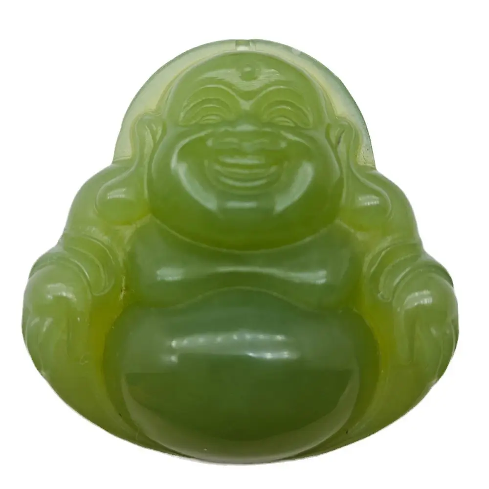 Natural Jade Xiu Buddha Pendant Large Single Carved
