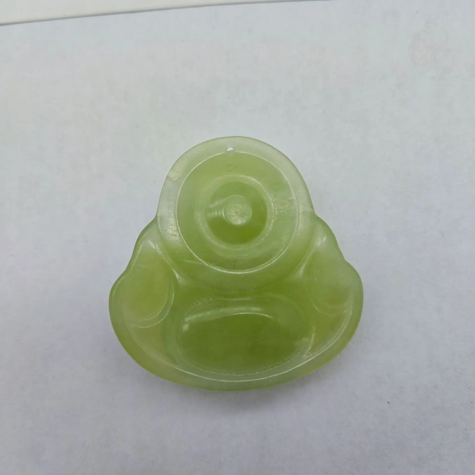 Natural Jade Xiu Buddha Pendant Large Single Carved — feature 1