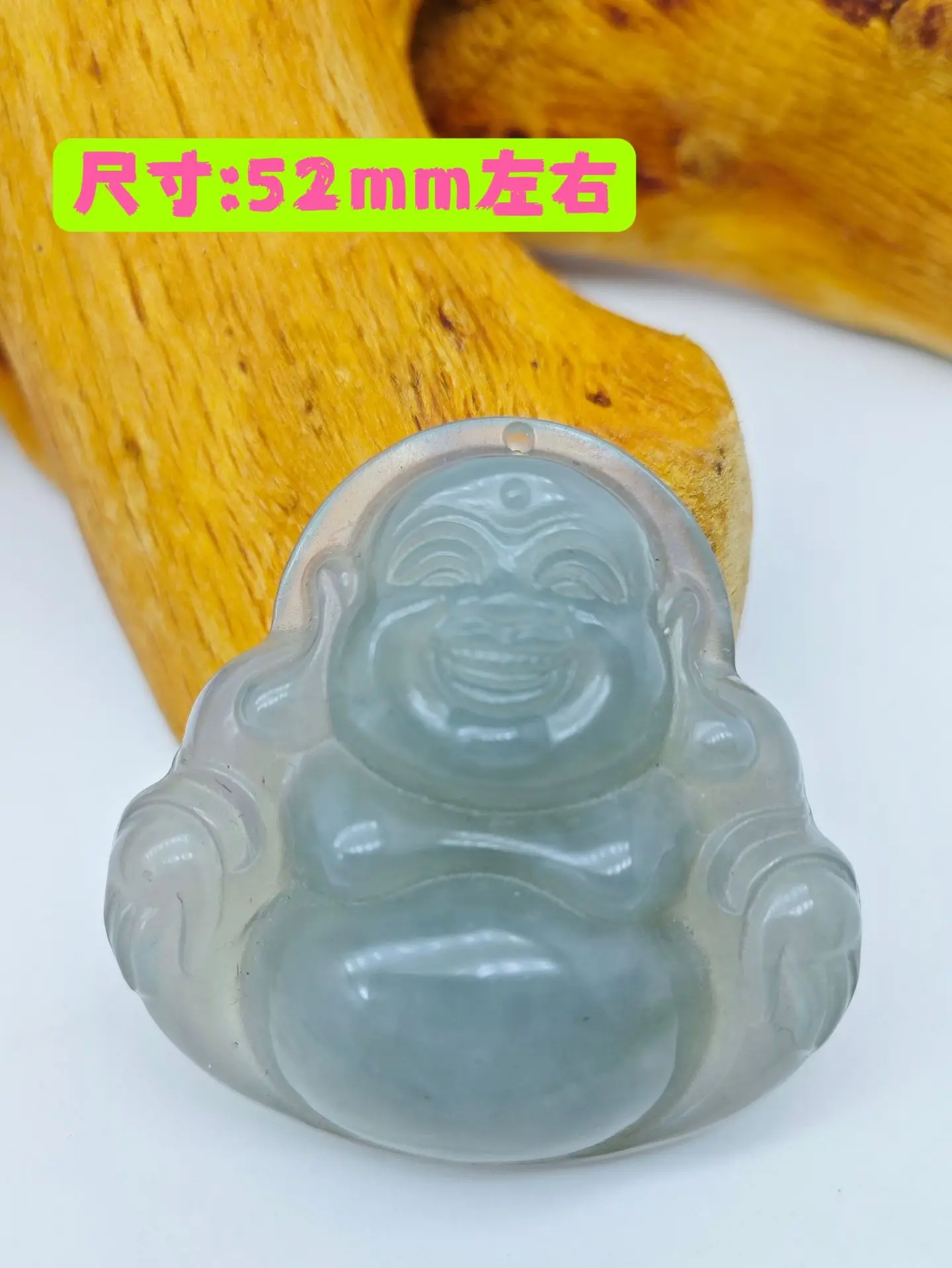 Natural Jade Xiu Buddha Pendant Large Single Carved — feature 2