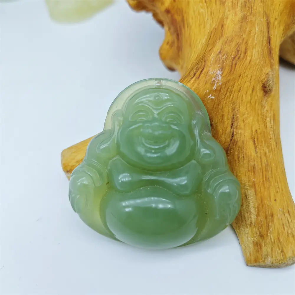 Natural Jade Xiu Buddha Pendant Large Single Carved — feature 5