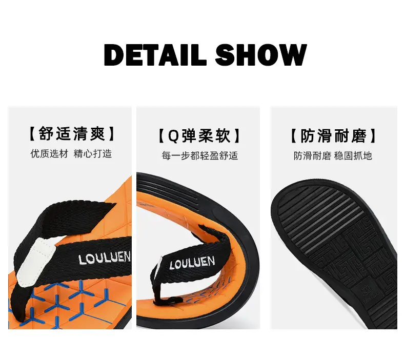 2025 Men's Orange Loulumen Beach Slippers — feature 12