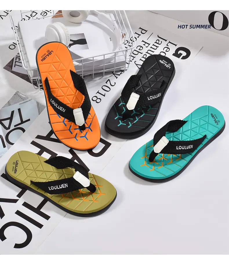 2025 Men's Orange Loulumen Beach Slippers — feature 7
