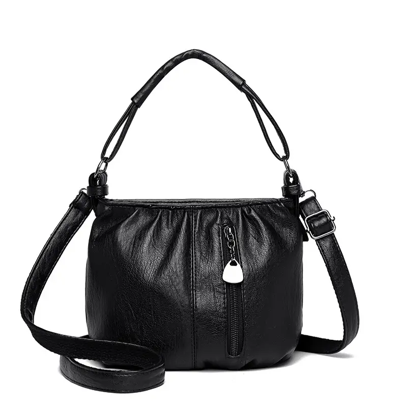 Black Pleated Shoulder Bag for Women 2026 - Image 6